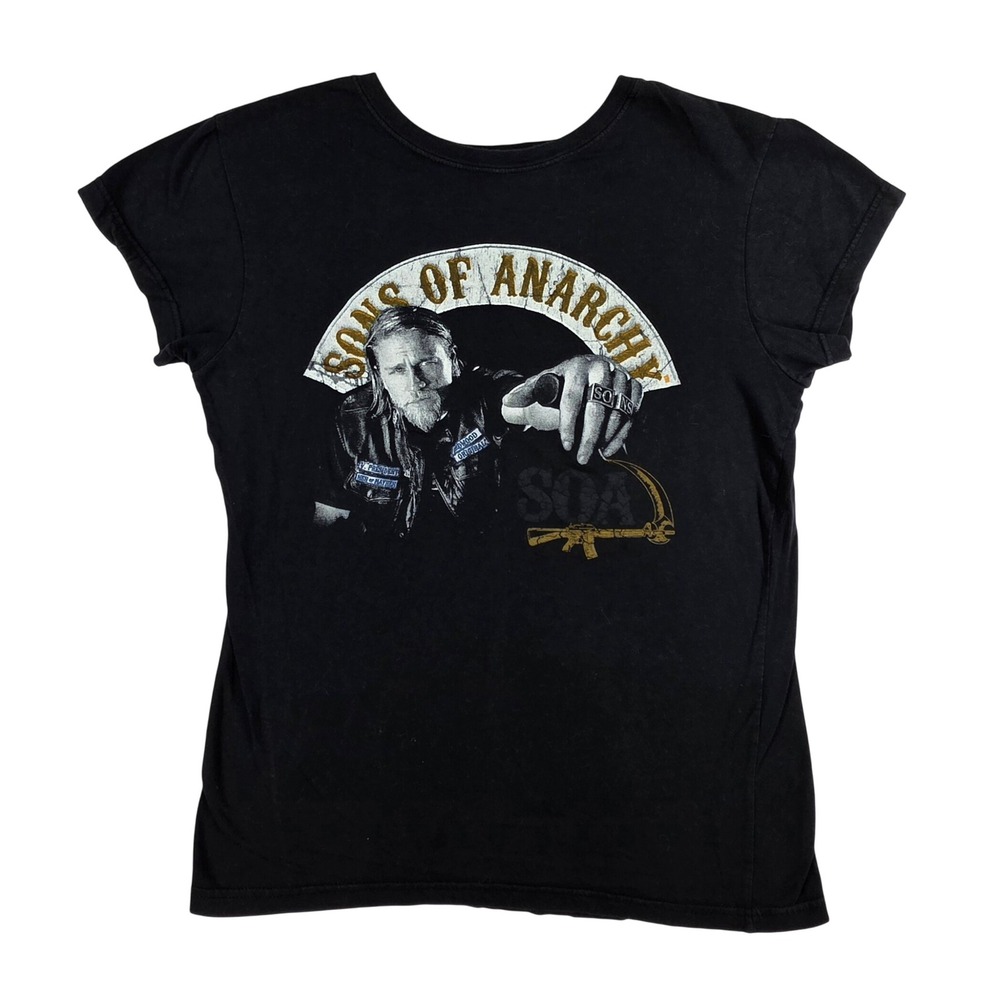 Sons‎ of Anarchy Jax Teller Graphic T-Shirt Black Women Large SOA Road Gear 2011